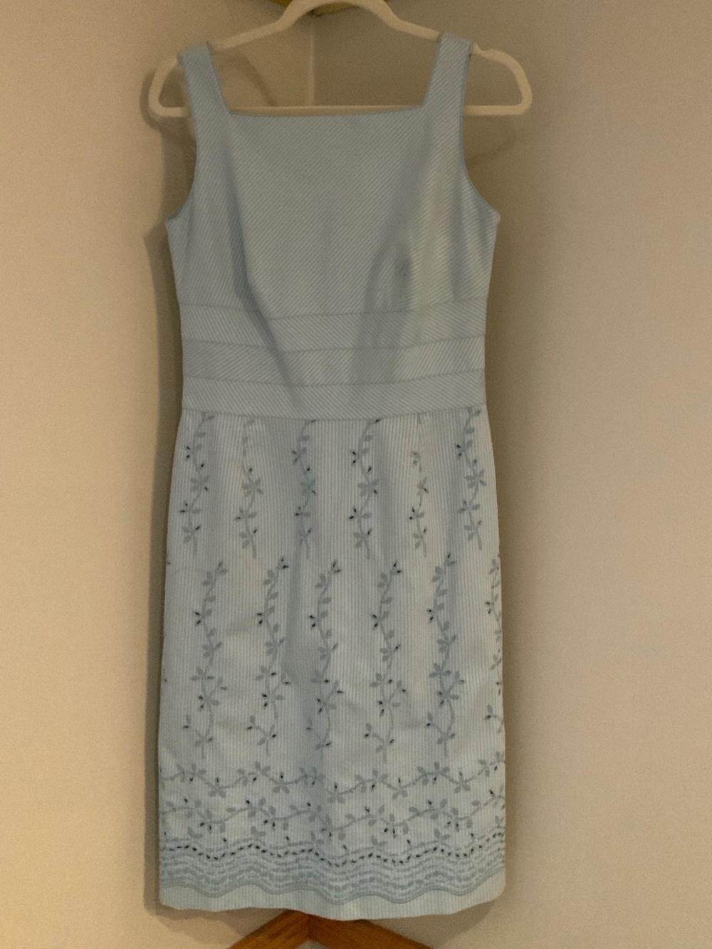 Talbots Blue Dress 6 Classic Timeless Cottagecore Americana